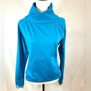 Champion Duofold Performance blue cowl neck sweatshirt size small